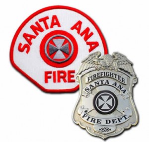 Santa Ana Fire Badge and Patch