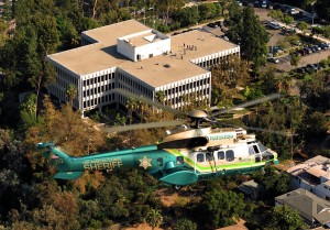 LASD Puma Over LASD Headquarters